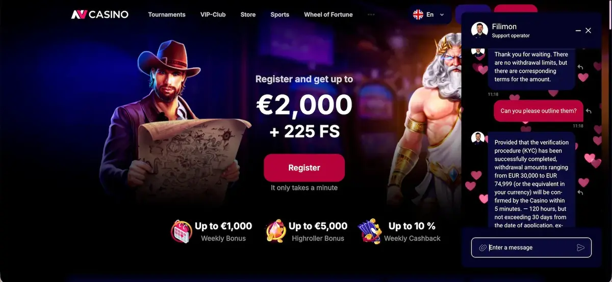 NV casino Screenshot 1
